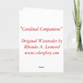 （鳥）ショウジョウコウカンチョウ仲間クリスマスカード シーズンカード (裏面)