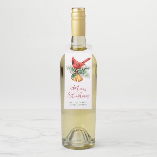 （鳥）ショウジョウコウカンチョウ会社クリスマス ボトルネックタグ (ボトル)