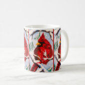 （鳥）ショウジョウコウカンチョウ入りレッドカップ コーヒーマグカップ (正面右)