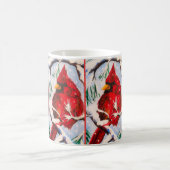 （鳥）ショウジョウコウカンチョウ入りレッドカップ コーヒーマグカップ (中央)