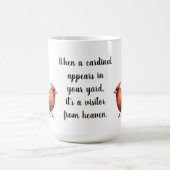 (鳥)ショウジョウコウカンチョウ写真と引用文:天国からの訪問者! コーヒーマグカップ (中央)