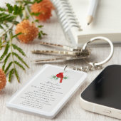 （鳥）ショウジョウコウカンチョウ写真葬儀記念カード キーホルダー (正面右)