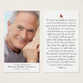 （鳥）ショウジョウコウカンチョウ写真記念祈りの言葉カード (正面&裏面)