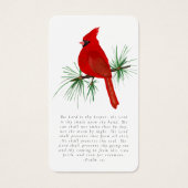 （鳥）ショウジョウコウカンチョウ写真記憶祈りの言葉カード (正面)