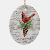 （鳥）ショウジョウコウカンチョウ写真 セラミックオーナメント (右)