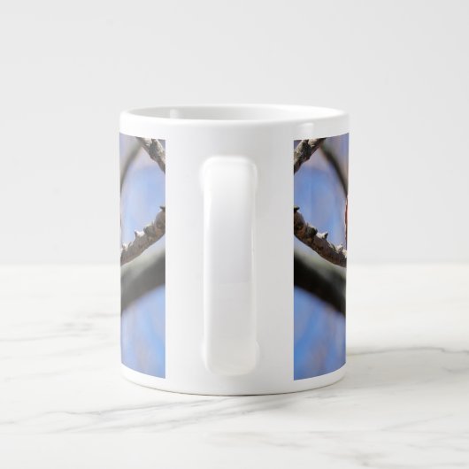 (鳥)ショウジョウコウカンチョウ写真(2)と引用文:天使が近い! ジャンボコーヒーマグカップ (裏面)