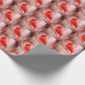 （鳥）ショウジョウコウカンチョウ凸型輪郭 ラッピングペーパー (角)