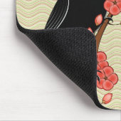 (鳥)ショウジョウコウカンチョウ及びプラム花のマウスパッド マウスパッド (コーナー)