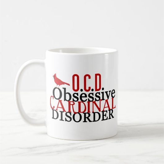 （鳥）ショウジョウコウカンチョウ取りおもしろい付け コーヒーマグカップ (左)