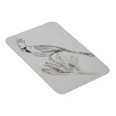 （鳥）ショウジョウコウカンチョウ可撓性光磁石 マグネット (右側)