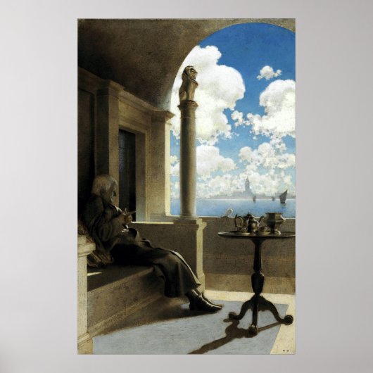 （鳥）ショウジョウコウカンチョウ大司教がシェードバルコニーに座った ポスター (正面)