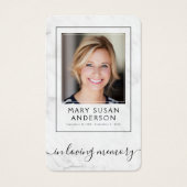 （鳥）ショウジョウコウカンチョウ大理石葬儀記念写真祈りの言葉カード (正面)