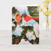 (鳥)ショウジョウコウカンチョウ対 カード (黄色い花)