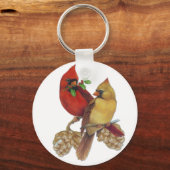 (鳥)ショウジョウコウカンチョウ対 キーホルダー (正面)