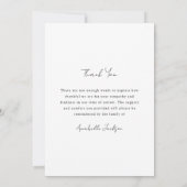 (鳥)ショウジョウコウカンチョウ引用文コラージュ写真葬儀悔やみや弔慰 サンキューカード (裏面)