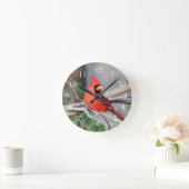 （鳥）ショウジョウコウカンチョウ応援 ラウンド壁時計 (ホーム)