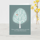 (鳥)ショウジョウコウカンチョウ悔やみや弔慰の忌引失い申し訳ありません カード (黄色い花)