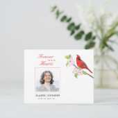 (鳥)ショウジョウコウカンチョウ悔やみや弔慰葬儀写真 サンキューカード (スタンド正面)