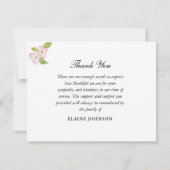 (鳥)ショウジョウコウカンチョウ悔やみや弔慰葬儀写真 サンキューカード (裏面)