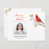 (鳥)ショウジョウコウカンチョウ悔やみや弔慰葬儀写真 サンキューカード (正面/裏面)