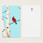 （鳥）ショウジョウコウカンチョウ悔やみや弔慰葬儀記念祈りの言葉カード  (正面&裏面)