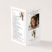 (鳥)ショウジョウコウカンチョウ愛メモリ小型葬儀祈りの言葉カード (外部)