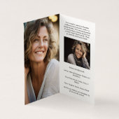 (鳥)ショウジョウコウカンチョウ愛メモリ小型葬儀祈りの言葉カード (内部)