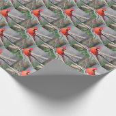 （鳥）ショウジョウコウカンチョウ春包装紙 ラッピングペーパー (角)