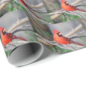 （鳥）ショウジョウコウカンチョウ春包装紙 ラッピングペーパー (ロールコーナー)