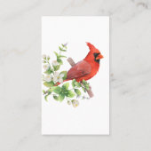 (鳥)ショウジョウコウカンチョウ永遠に私たちのハートフォト祈りの言葉カード 名刺 (裏面)