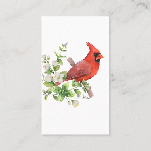 (鳥)ショウジョウコウカンチョウ永遠に私たちのハートフォト祈りの言葉カード 名刺 (裏面)