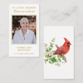 (鳥)ショウジョウコウカンチョウ永遠に私たちのハートフォト祈りの言葉カード 名刺 (正面/裏面)