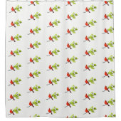 (鳥)ショウジョウコウカンチョウ用鳥木の枝シャワーカーテン シャワーカーテン (正面)