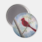 （鳥）ショウジョウコウカンチョウ磁石 マグネット (正面/裏面)