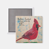 （鳥）ショウジョウコウカンチョウ磁石 マグネット (正面/裏面)