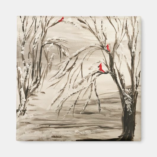 （鳥）ショウジョウコウカンチョウ磁石 マグネット (正面)