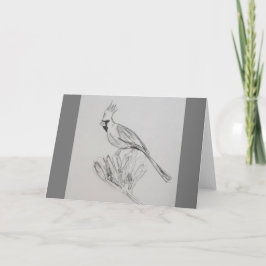 （鳥）ショウジョウコウカンチョウ空白の折りグリーティングカード カード