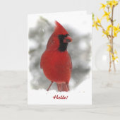 （鳥）ショウジョウコウカンチョウ考える・オブ・ユー カード (黄色い花)