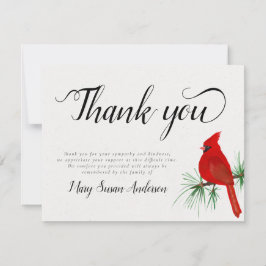 （鳥）ショウジョウコウカンチョウ葬儀記念お礼 サンキューカード