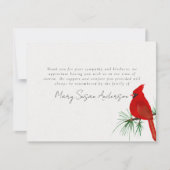 （鳥）ショウジョウコウカンチョウ葬儀記念お礼 サンキューカード (正面)