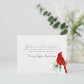 （鳥）ショウジョウコウカンチョウ葬儀記念お礼 サンキューカード (スタンド正面)