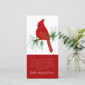 (鳥)ショウジョウコウカンチョウ葬儀記念お礼 サンキューカード (スタンド正面)