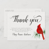 (鳥)ショウジョウコウカンチョウ葬儀記念お礼 ポストカード (正面/裏面)