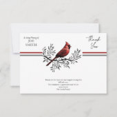 （鳥）ショウジョウコウカンチョウ葬儀記念お祝いオブ・ライフ サンキューカード (正面)