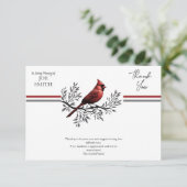 （鳥）ショウジョウコウカンチョウ葬儀記念お祝いオブ・ライフ サンキューカード (スタンド正面)