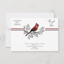 (鳥)ショウジョウコウカンチョウ葬儀記念お祝いオブ・ライフ サンキューカード