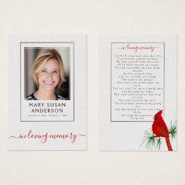 （鳥）ショウジョウコウカンチョウ葬儀記念写真祈りの言葉カード