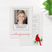 （鳥）ショウジョウコウカンチョウ葬儀記念写真祈りの言葉カード (デスク)