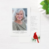 （鳥）ショウジョウコウカンチョウ葬儀記念写真祈りの言葉カード (デスク)