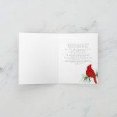 （鳥）ショウジョウコウカンチョウ葬儀記念写真祈りの言葉カード カード (内部)